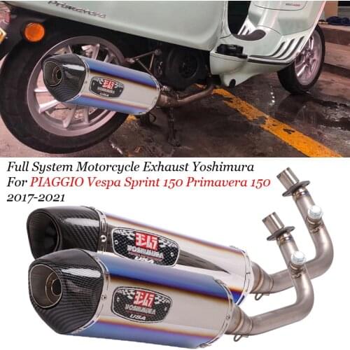 For PIAGGIO Vespa Sprint 150 Primavera 150 2017-2021 Muffler Titanium Alloy Full System Motorcycle YoshimuraExhaust Escape Moto