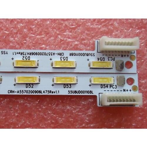 FOR skyworth 55E710U Article lamp 1555-R5500200-LA TY-140628D E227809 1555-R5500300-01 LT20141027A 1piece=54LED 607MM