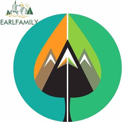 EARLFAMILY 13cm x 12.8cm for Autumn Adventures Decal Motorcycle Refrigerator Car Stickers Occlusion Scratch Anime Car Styling