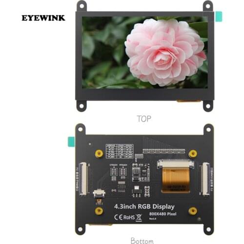 4.3 inch RGB capacitive touch LCD module compatible with atom / wildfire STM32 development board
