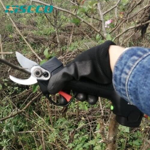 HISEED 16.8V Cordless Electric Rechargeable Lithium Pruning Shears Secateur Branch Cutter Electric Fruit Pruning Tool Garden