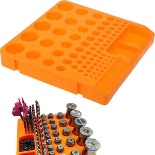 Storage Box Organizer Container Tray Holder For Drill Bit Collet Tool Accessories