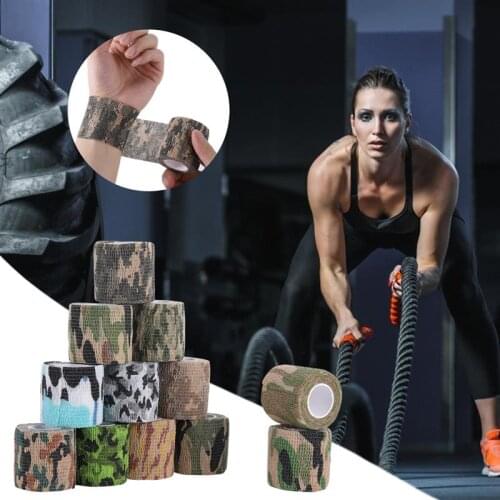 4.5m Hunt Disguise Elastoplast Camouflage Elastic Wrap Tape Self Adhesive Sports Protector Ankle Knee Finger Arm Bandage