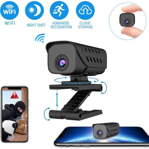 BORUIT Smart Home 1080p Mini IP Camera Wifi Indoor AI Human Detection Night Vision Motion Detection Monitor for Kids/Cats/Pets
