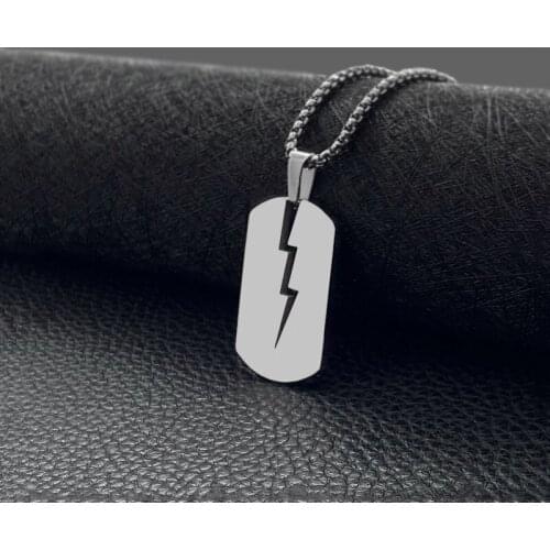 Fashion titanium steel stainless steel men and women all-match hip-hop tide brand all-match lightning jewelry
