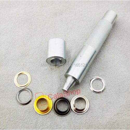 One Setting Tool 800# + 60 PCS Grommet Eyelets 10mm Canvas Clothes Leather F73Mx