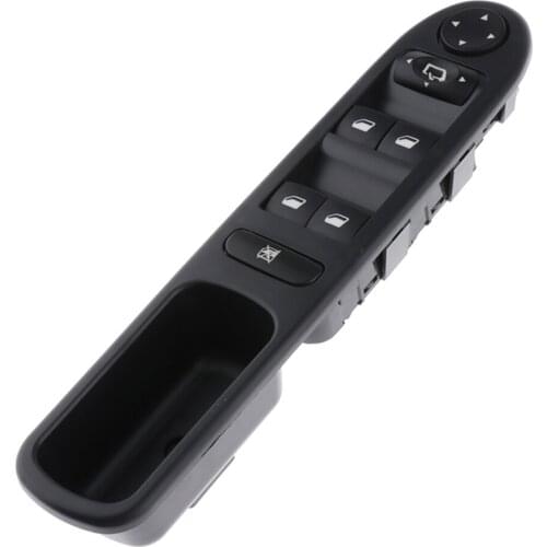 Power Window Switch, Front Left Driver Side, Master Control Console Switch for Peugeot 307 break 2000-2014 307SW