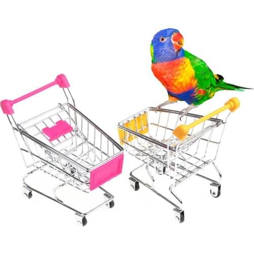 Pet Birds Mini Supermarket Shopping Cart Intelligence Growth Training Kids Toy