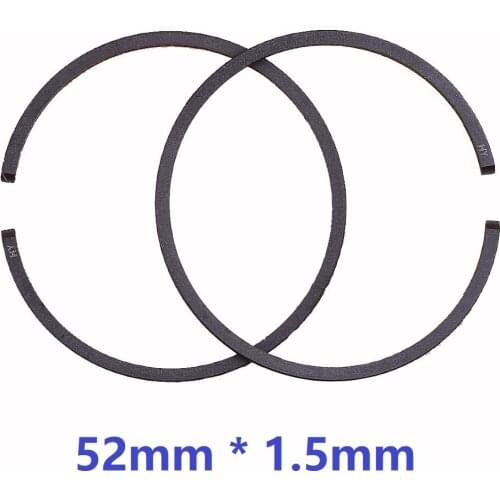 2pcs/lot 52mm * 1.5mm Piston Ring For Husqvarna 272 272XP 272K 281 282 285 480 181 Jonsered 2077 2083 Partner 7700 Chainsaw