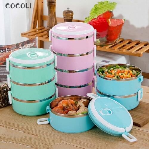 Portable Stainless Steel Thermal Lunch Box For Office Lunchbox Leakproof Thermos Lunch Box Food Container Camping Supplies bento