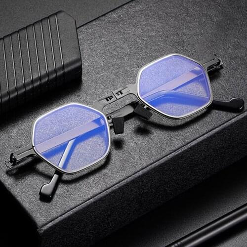 Elbru Portable No Screw Foldable Anti-blue light Reading Glasses Resist Fatigue Comfortable Presbyopic Glasses +1.0 to +4.0
