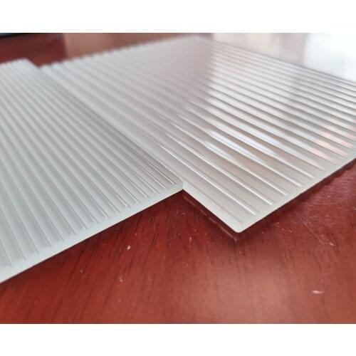 Texture PMMA Milky White Diffuser Plexiglass Decorative Acrylic Sheet Corrugated DIY Plate For LED Lighting Cover, 3MM Thickness