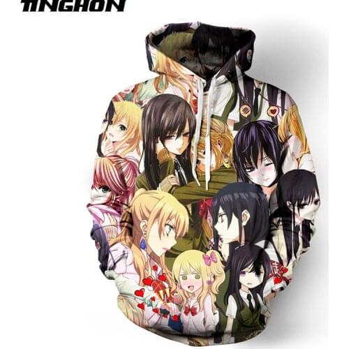 Anime Citrus Hoodie Men Hoodies Sweet Cute Les Girl Print Sweatshirt Cool Couple Comic Hip Hop Streetwear Plus Size XS 6XL 7XL