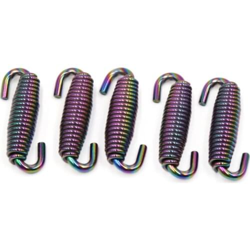 Uxcell a16112100ux0347 5Pcs 40mm Colorful Motorcycle Exhaust Mounting Springs Expansion Link Tube, 5 Pack
