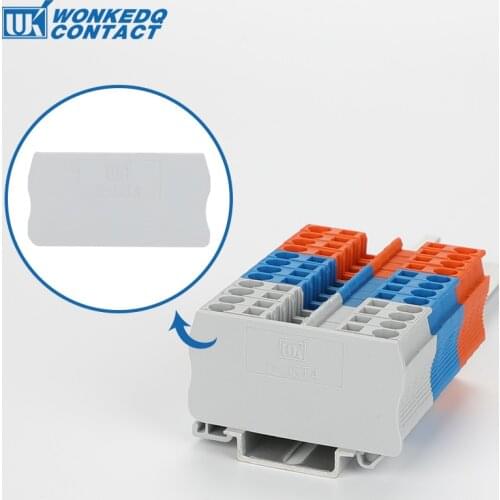 D-ST 4 End Cover ST and PT Series Din Rail Terminal Blocks End Cover plate 56.5x30x2.2 mm