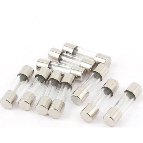 10 Pcs 250V 10Amp Slow Blow Time Delay Glass Fuses Tubes 5mm x 20mm