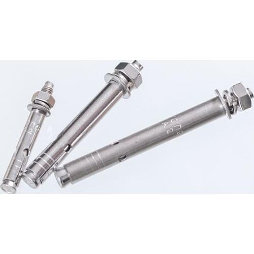 2pcs M14 expansion screws bolts extended pull screw expand bolt stainless steel 304 bulk thread nail with nut washer