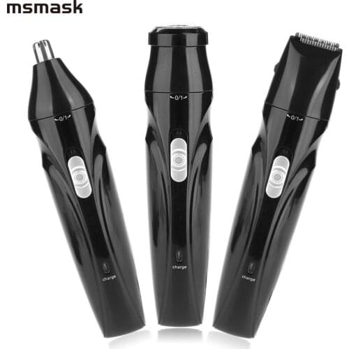 3 In 1 Electric Shaver Nose Hair Trimmer Kit USB Rechargeable Face Hair Grooming Set Professional Hair Sideburns Trimmer Shaver