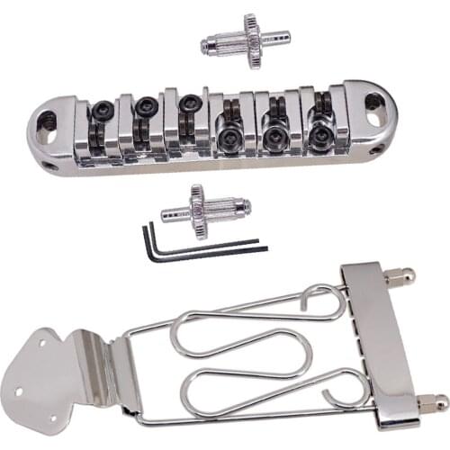 6 String Guitar Roller Saddle Taiiece Bridge for Style Electric Guitar