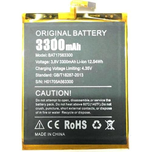 3300mAh BAT17563300 High Quality Battery For DOOGEE shoot 1 Mobile Phone Batterij Bateria+ Tracking Code