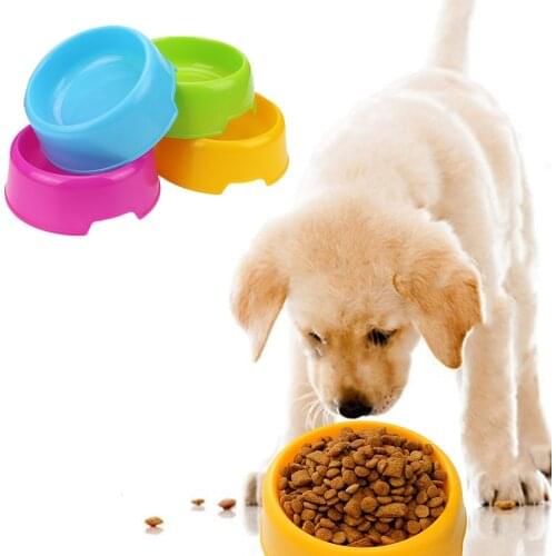 Safety Cute Multi-Purpose Candy Color Plastic Dog Bowls Feeding Water Food Puppy Feeder Cat Dog Bowls Pet Feeding Supplies