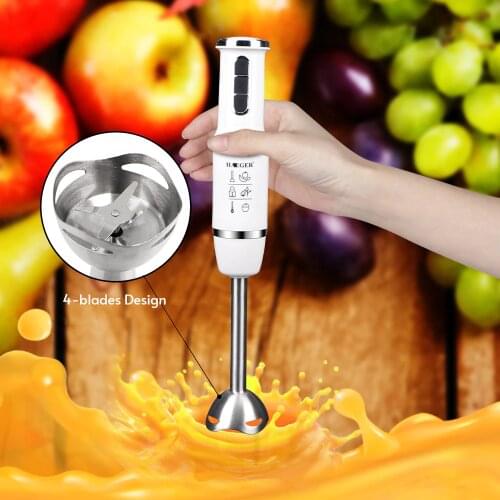 4 in 1 Multi-purpose Hand Blender 750W 3-speed Adjustable with Food Grinder Container Egg Whisk BPA-Free Food Mixer