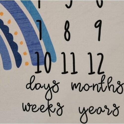 Baby Monthly Record Growth Milestone Blanket Newborn Photography Props Accessory 24BE