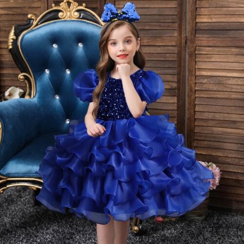 Kids Dresses For Girls Elegant Flower Girls Wedding Dress Children Evening Party Lace Princess Ball Gown Girls Clothing 2-12 Y