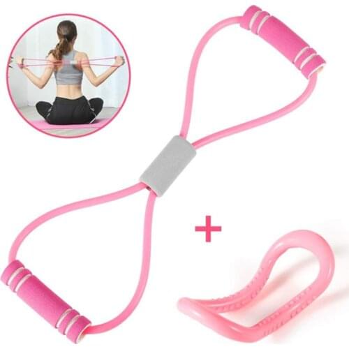 Yoga Pull Rope Resistance Bands Pilates Circles Ring Exercise Band Home Workout Fitness Equipment Back Therapy Training
