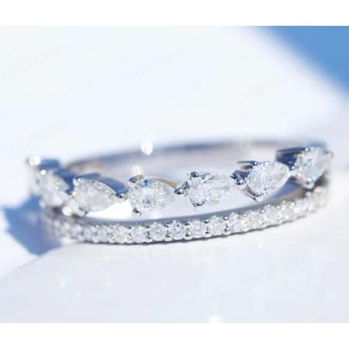 Hot YaYI Jewelry Fashion Princess Cut Prong Setting White AAA Cubic Zirconia Silver Color Engagement Wedding Precious Gift Rings