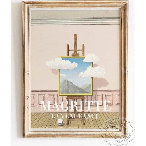 Rene Magritte Exhibition Museum Poster, The Vengeance Art Prints Canvas Painting, La Vengeance Surrealism Gallery Home Decor