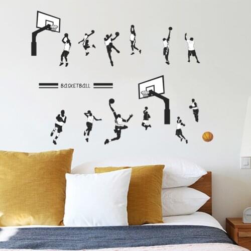 Creative Basketball Sports Dunk Wall Sticker Bedroom Mural Room Decor Home Decor Stickers Poster Decals Paper