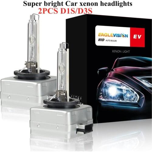 2Pcs Super Bright Headlights D1S D3S Xenon HID Car Bulb 35W 9000LM Automobiles Headlamps 4300k 6000K 8000K Xenon Bulbs Kit