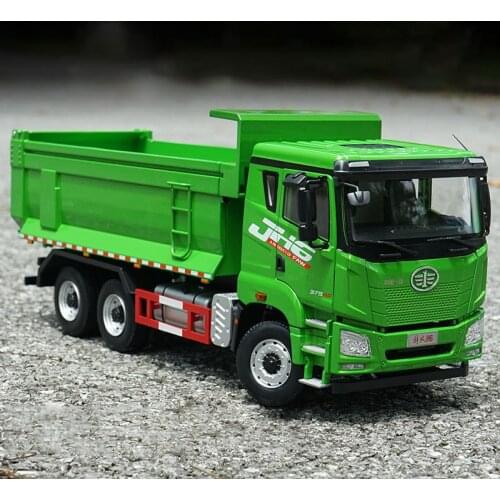 Diecast 1:24 Scale FAW Jiefang JH6 Qingdao Dump Truck Alloy Model Metal Collection Souvenir Ornaments Display Vehicle Toy
