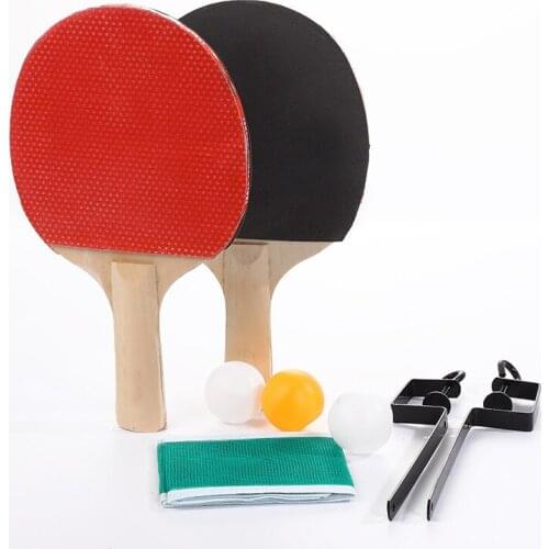 F101-2S table tennis racket set two racket three ball table tennis racket net rack set toy set
