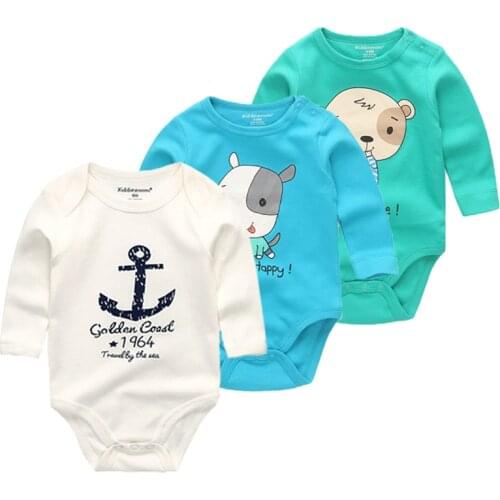 Newborn baby boy girl clothes jumpsuit long sleeve new clothes newborn tights soft cotton cartoon fashion style O-neck