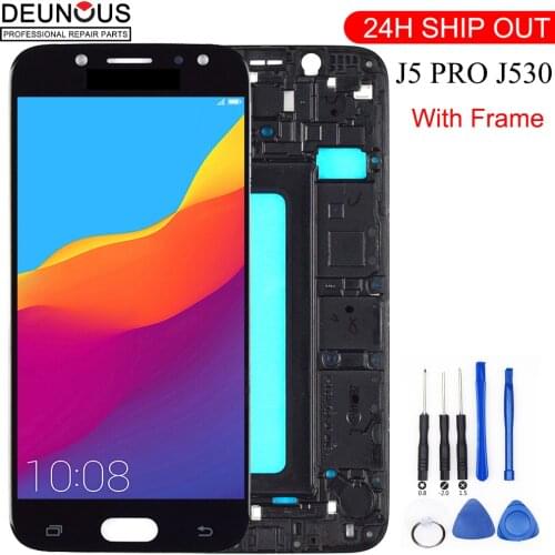 New J530 lcd For SAMSUNG Galaxy J5 Pro 2017 J530F SM-J530F LCD Display Touch Screen Digitizer for samsung j5 pro with Frame
