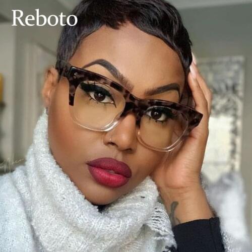 Reading Glasses Frame Ladies Oversized Square Filter Blue Light Computer Presbyopia Eyeglasses Frame Vintage Degrees 0 TO +600