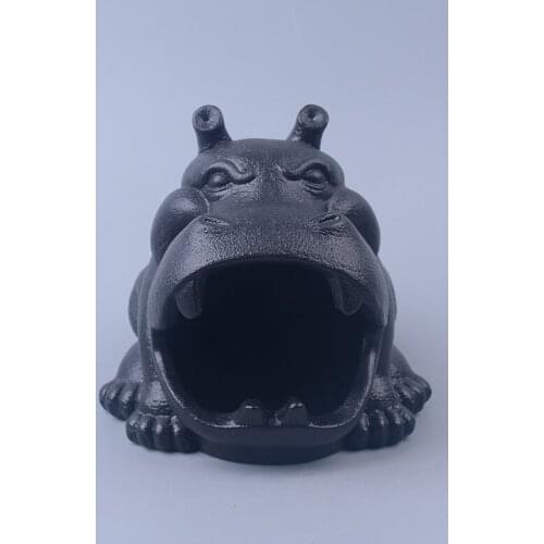 Porcelain Big Mouth Hippo Ceramic Ashtray Ceramic Cartoon Hippo Anti-fly Ash Ashtray Animal Shape Ashtray Cigar Ashtrays