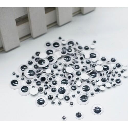 Wholesale 700PCS Self-adhesive Mixed Random Approx 4-18mm Dolls Eye For Toys Googly Eyes Used For Doll Accessories DIY Craft