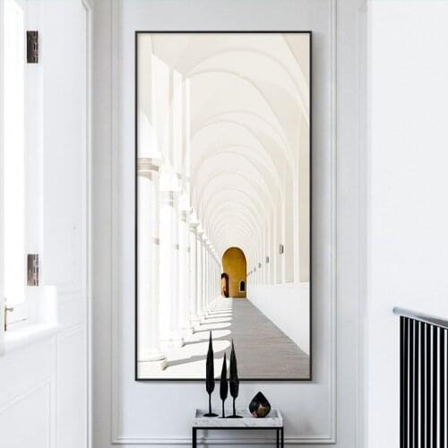 Plane extension space mural canvas vertical decorative painting waterproof colorfast for porch corridor living room bedroom