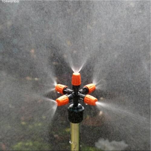 5-Head Micro Irrigation System Fog Mist Cooling Nozzle Garden Greenhouse Adjustable Closable Spray Mist Nozzle