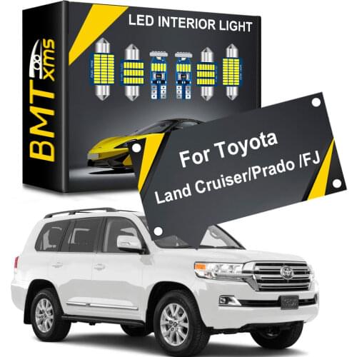 Seker Interior LED For Toyota Land Cruiser LC 70 80 100 200 Prado J 90 120 150 FJ Canbus Vehicle Bulb Indoor Dome Map Lights Kit