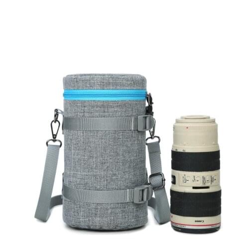 600D Shockproof Nylon Camera Lens Bag DSLR Lens Pouch Universal Protective Soft Inner Case for Canon Nikon Sony Lens