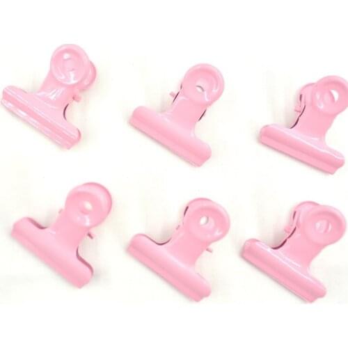 Befriend fashion office New arrival candy multicolour 30mm liras clip flat books clip color mixed nice cute pink metal clamps