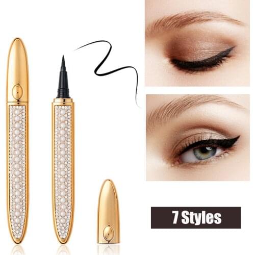Adhesive Liquid Eyeliner Lash Glue Pen Eye Liner Black Waterproof Eyeliner Eye Pencil Eyelash Glue Pen Wholesale Makeup Tools