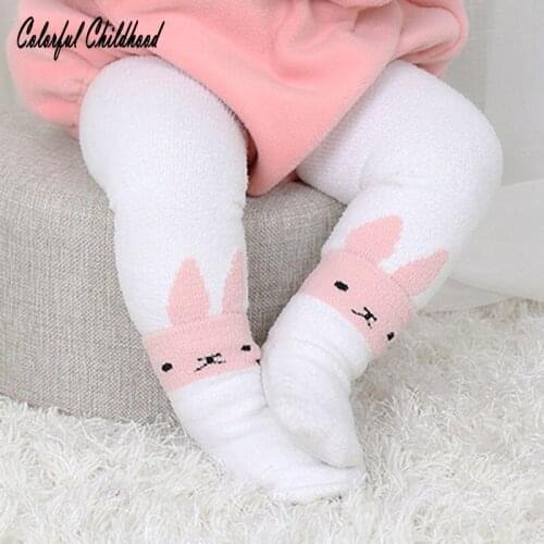 Winter warm sleeping socks baby boy/girls cartoon bunny/panda design pantyhose infant newborn socks children Kinderpanty