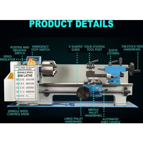Lathe Miniature Lathe Household Lathe Small Lathe Ordinary Lathe l 220V