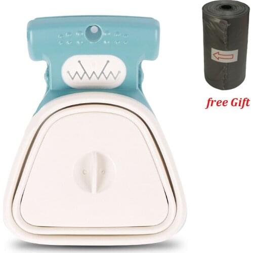 Pet Pooper Scoopers With 1 Roll Poop Bag For Dog Travel Foldable Waste Bag Dispenser Picker Up Pet Dog Excreta Cleaner Cleaning