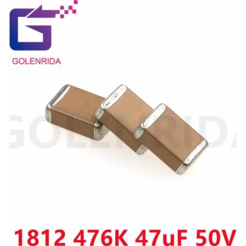 10pcs 1812 47uF 476K X7R 10% SMD Thick Film Chip Multilayer Ceramic Capacitor